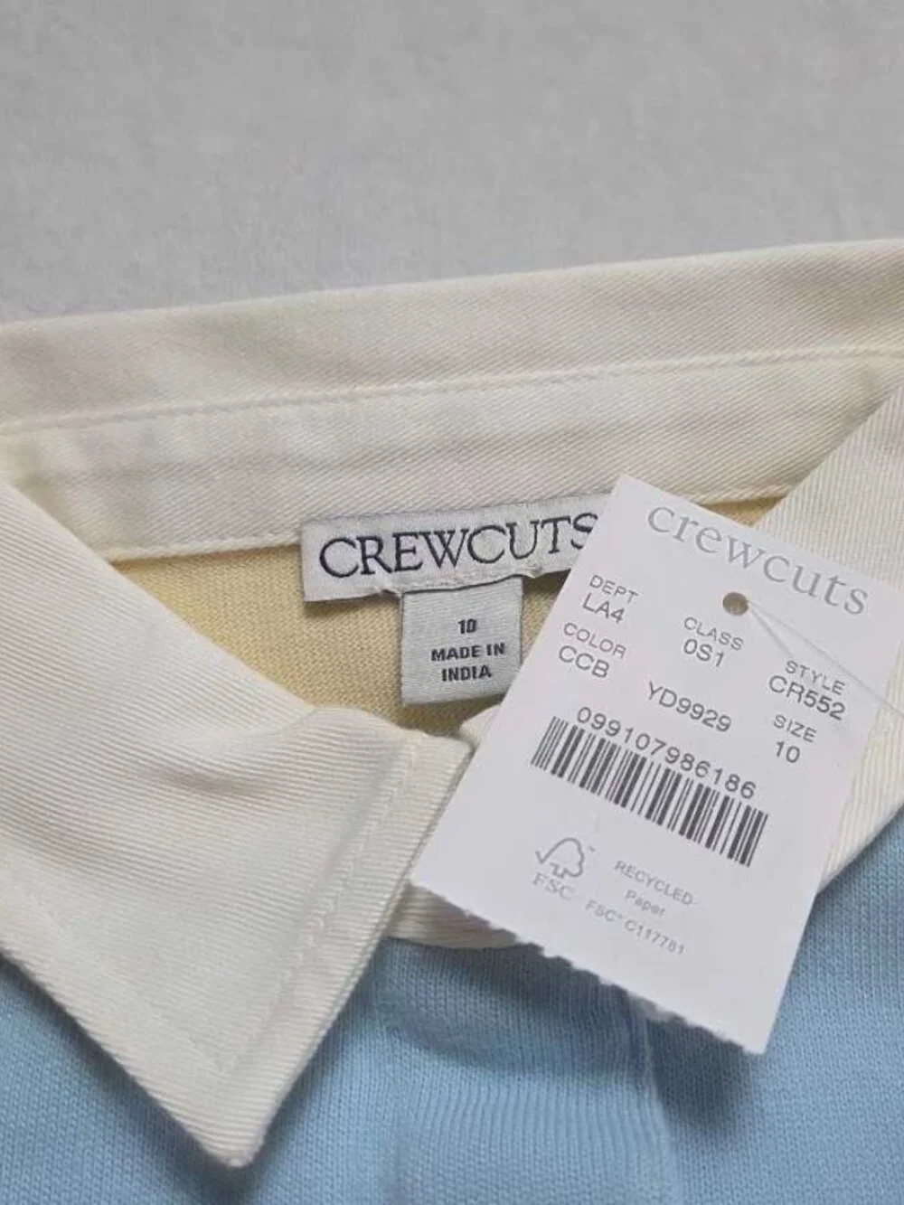 New girl's 10 J.Crew Crewcuts junior varsity rugby polo shirt dress